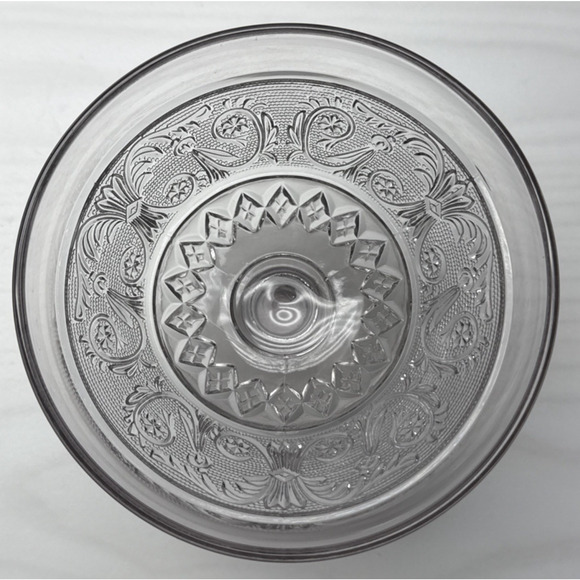 Duncan Miller Sandwich Glass Pale Lavender Lilac Covered Candy Dish Pedestal - Picture 4 of 12